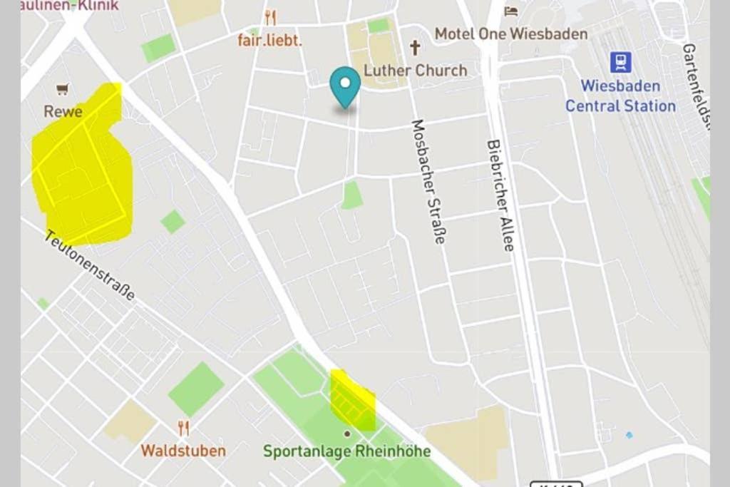 Bahnhofsnahe, Ruhige Und Sonnige 2 Zimmerwohnung Im Dichterviertel Wiesbaden Dış mekan fotoğraf